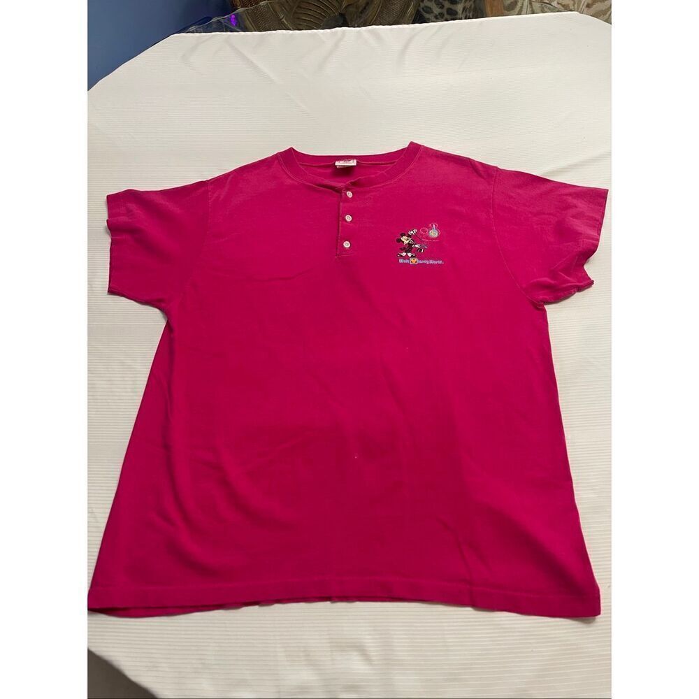 Rare Vintage DISNEY FASHIONS Walt Disney World Mickey Mouse Polo Shirt 90s L/XL